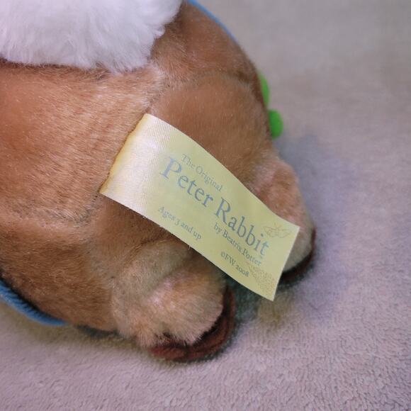 Original Classic Peter Rabbit Beatrix Potter Plush Stuffed Toy Vest Carrot 12” - Picture 6 of 7